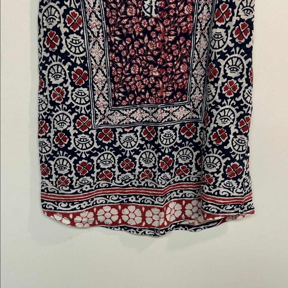 Lucky Brand Red and Blue Patterned Tank Top - Picture 2 of 5